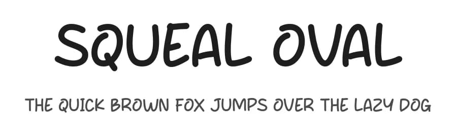 Squeal Oval by MJType — Script Handwritten Font