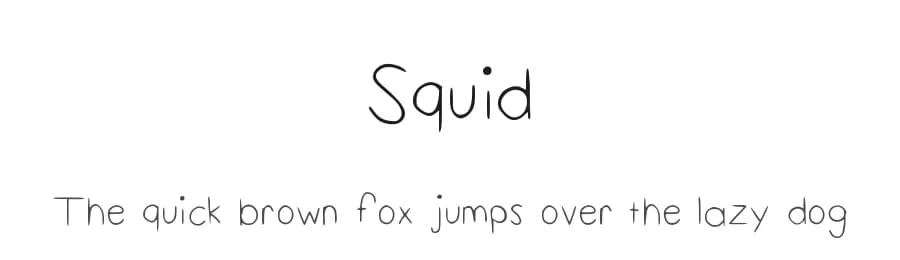 Squid by David Ferret — Script Handwritten Font