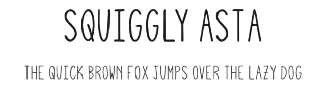 Squiggly Asta by Ana — Script Handwritten Font