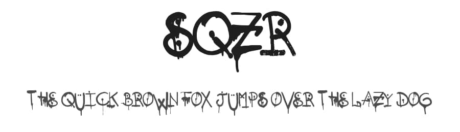 SQZR by srgworks — Script Handwritten Font