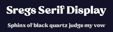 Sregs Serif Display by Propertype Foundry — Serif Font — thumbnail 2