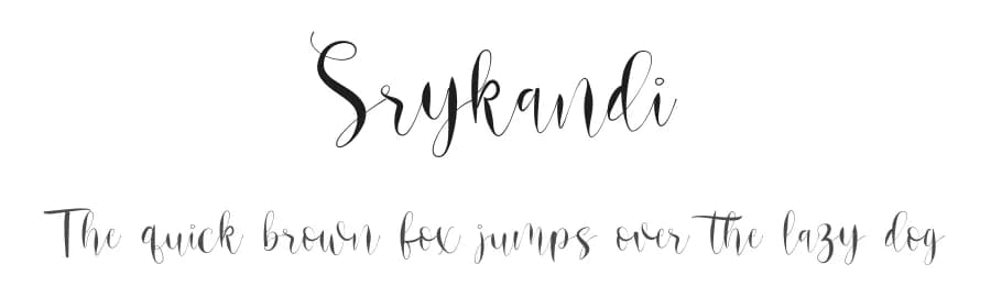 Srykandi by Fiqiart — Script Handwritten Font