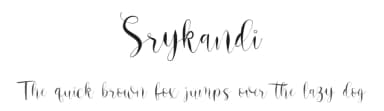 Srykandi by Fiqiart — Script Handwritten Font — thumbnail 1