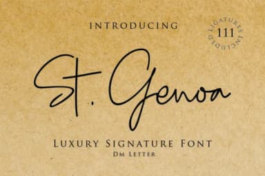 St. Genoa Font by dmletter31 — Script Handwritten Font — thumbnail 1