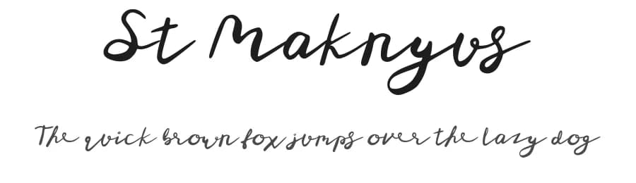 St Maknyus by Oreon Studio — Script Handwritten Font