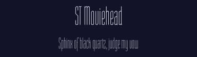 ST Moviehead by Sascha Timplan — Sans Serif Font — thumbnail 2