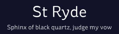St Ryde by Sascha Timplan — Sans Serif Font — thumbnail 2