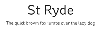 St Ryde by Sascha Timplan — Sans Serif Font — thumbnail 1