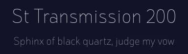 St Transmission 200 by Sascha Timplan — Sans Serif Font — thumbnail 2