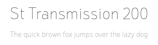 St Transmission 200 by Sascha Timplan — Sans Serif Font