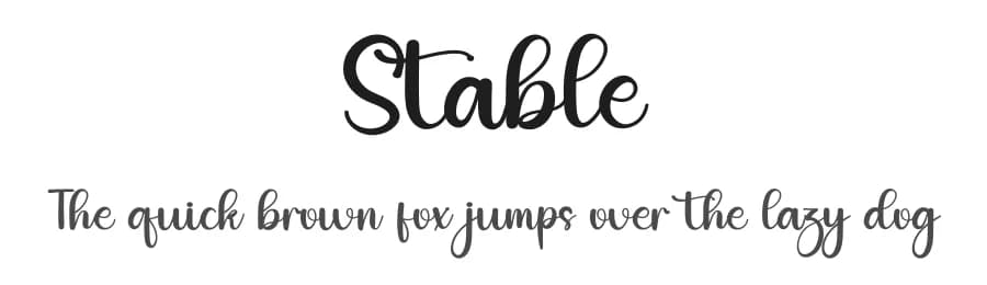 Stable by Inermedia Studio — Script Handwritten Font