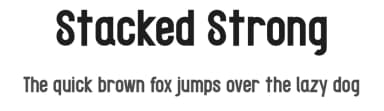 Stacked Strong by Muhammad Yafinuha — Sans Serif Font — thumbnail 1