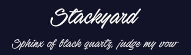 Stackyard by Måns Grebäck — Script Handwritten Font — thumbnail 2