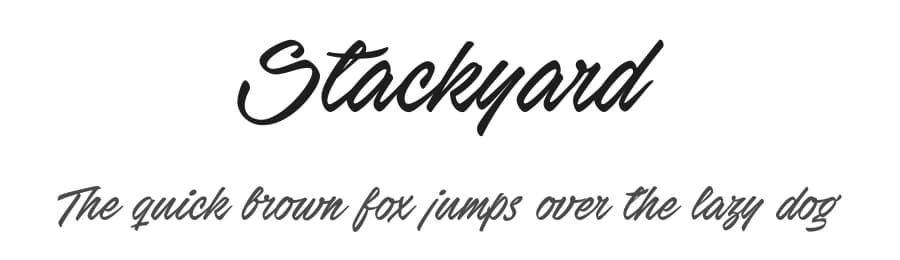Stackyard by Måns Grebäck — Script Handwritten Font