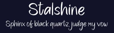 Stalshine by Qwrtype Foundry — Script Handwritten Font — thumbnail 2