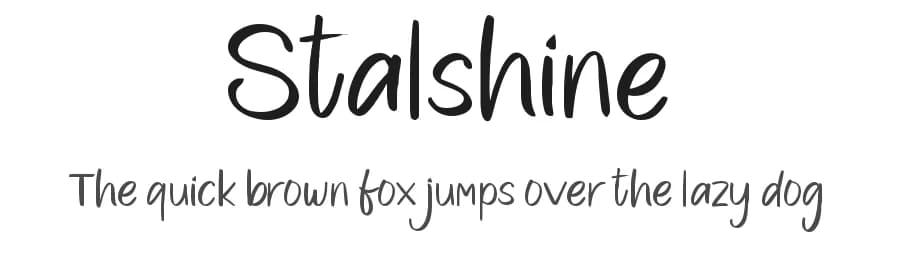 Stalshine by Qwrtype Foundry — Script Handwritten Font