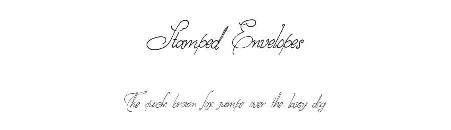 Stamped Envelopes by Xerographer Fonts — Script Handwritten Font