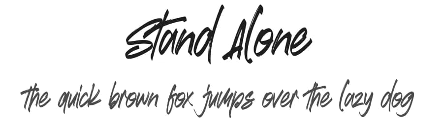 Stand Alone by Gassstype — Script Handwritten Font