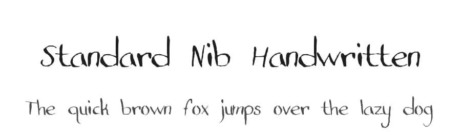 Standard Nib Handwritten by Doug Sheets — Script Handwritten Font
