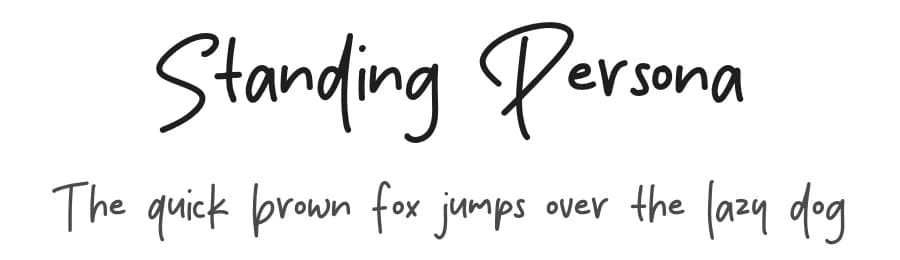 Standing Persona by MJType — Script Handwritten Font