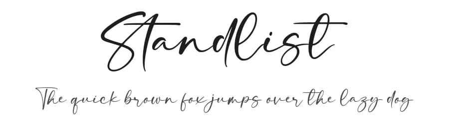 Standlist by Ramli Setiadi — Script Handwritten Font