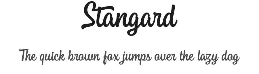 Stangard by Iqbal Habibi — Script Handwritten Font