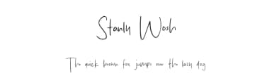 Stanly Wosh by MJType — Script Handwritten Font — thumbnail 1