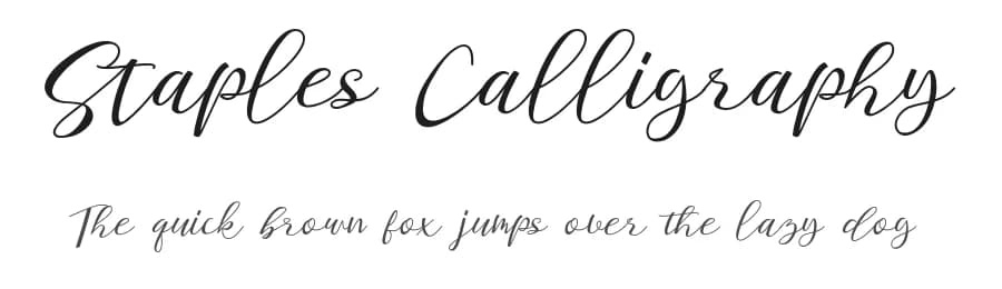 Staples Calligraphy by 177Studio — Script Handwritten Font