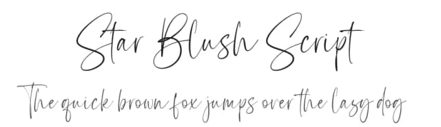 Star Blush Script by VampStudio — Script Handwritten Font