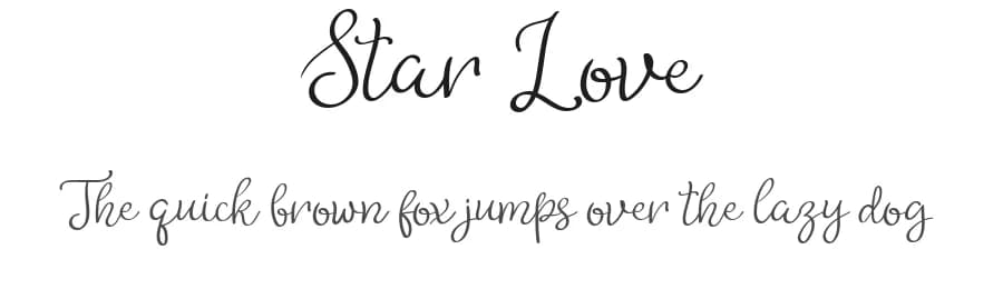 Star Love by AminMario — Script Handwritten Font