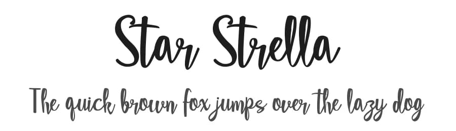 Star Strella by Jaime Rangel Castro — Script Handwritten Font