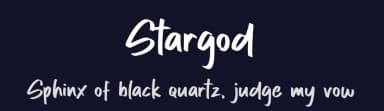 Stargod by Fontherapy — Script Handwritten Font — thumbnail 2