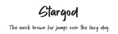 Stargod by Fontherapy — Script Handwritten Font — thumbnail 1