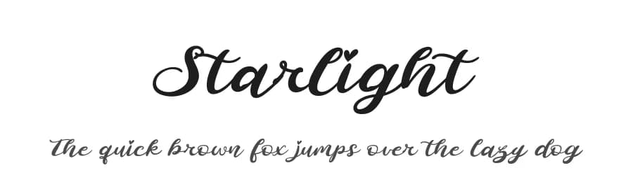 Starlight by www.movefont .com — Script Handwritten Font