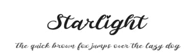 Starlight by www.movefont .com — Script Handwritten Font — thumbnail 1