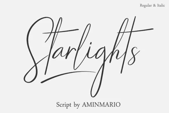Starlights Font by aminmario — Script Handwritten Font