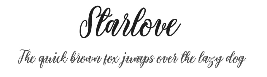Starlove by alifirman — Script Handwritten Font