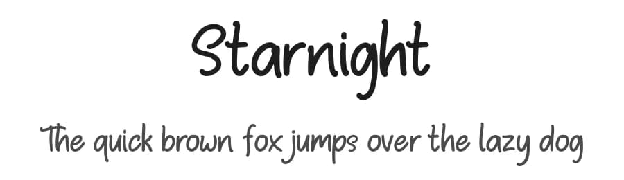 Starnight by FHFont — Script Handwritten Font — preview 1