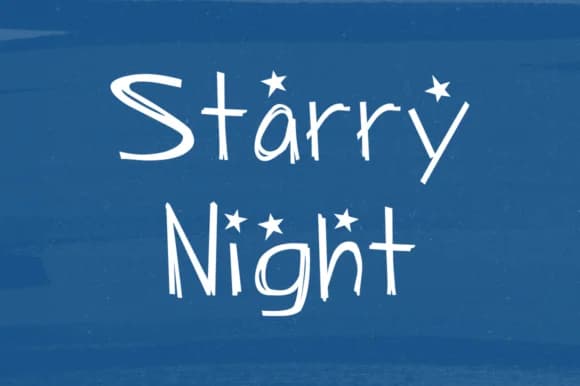 Starry Night Font by laurenashpole — Script Handwritten Font