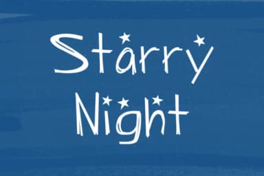 Starry Night Font by laurenashpole — Script Handwritten Font — thumbnail 1