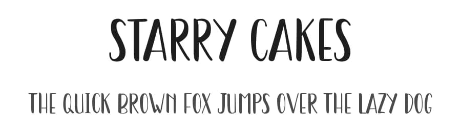 Starry Cakes by EtjanDsgFonts — Script Handwritten Font — preview 1