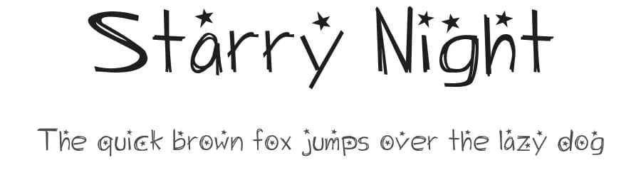 Starry Night by Lauren Ashpole — Script Handwritten Font — preview 1