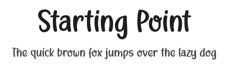 Starting Point by 7NTypes — Script Handwritten Font