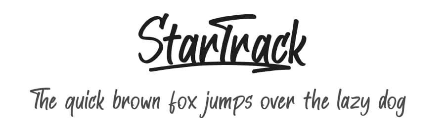 StarTrack by HandletterYean — Script Handwritten Font