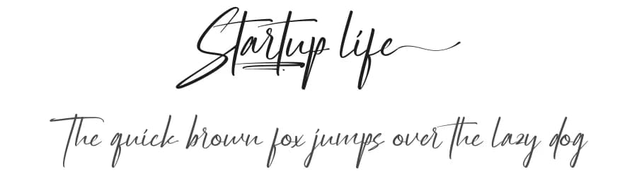 Startup Life by VinType — Script Handwritten Font