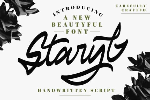 Staryl Font by Vunira — Script Handwritten Font