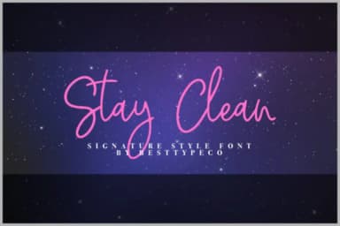 Stay Clean Font by BennyDesigns — Script Handwritten Font — thumbnail 1