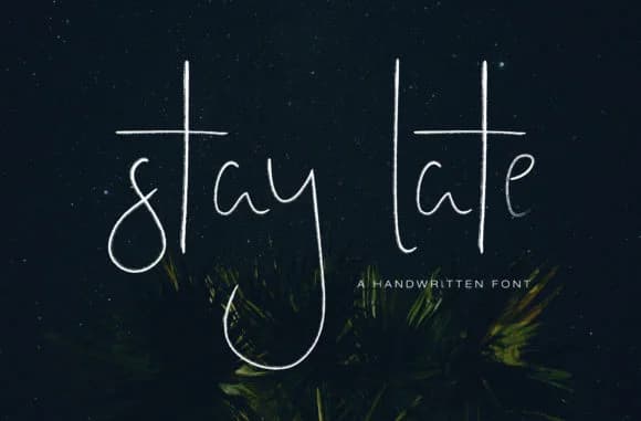 Stay Late Font by Christine Teixeira — Script Handwritten Font — preview 1
