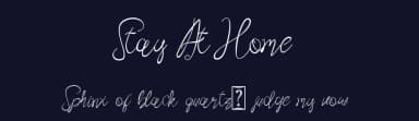 Stay At Home by Andrean Prabowo — Script Handwritten Font — thumbnail 2