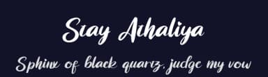 Stay Athaliya by nomlimofont — Script Handwritten Font — thumbnail 2